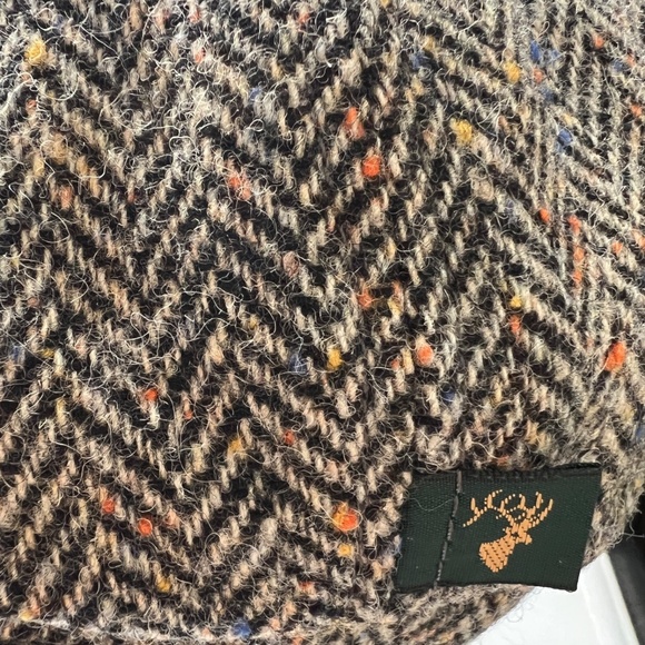 Mucros Weavers Irish Flat Cap Tweed 100% Wool Hat Driving Cap Size L Blue Brown - Picture 7 of 10